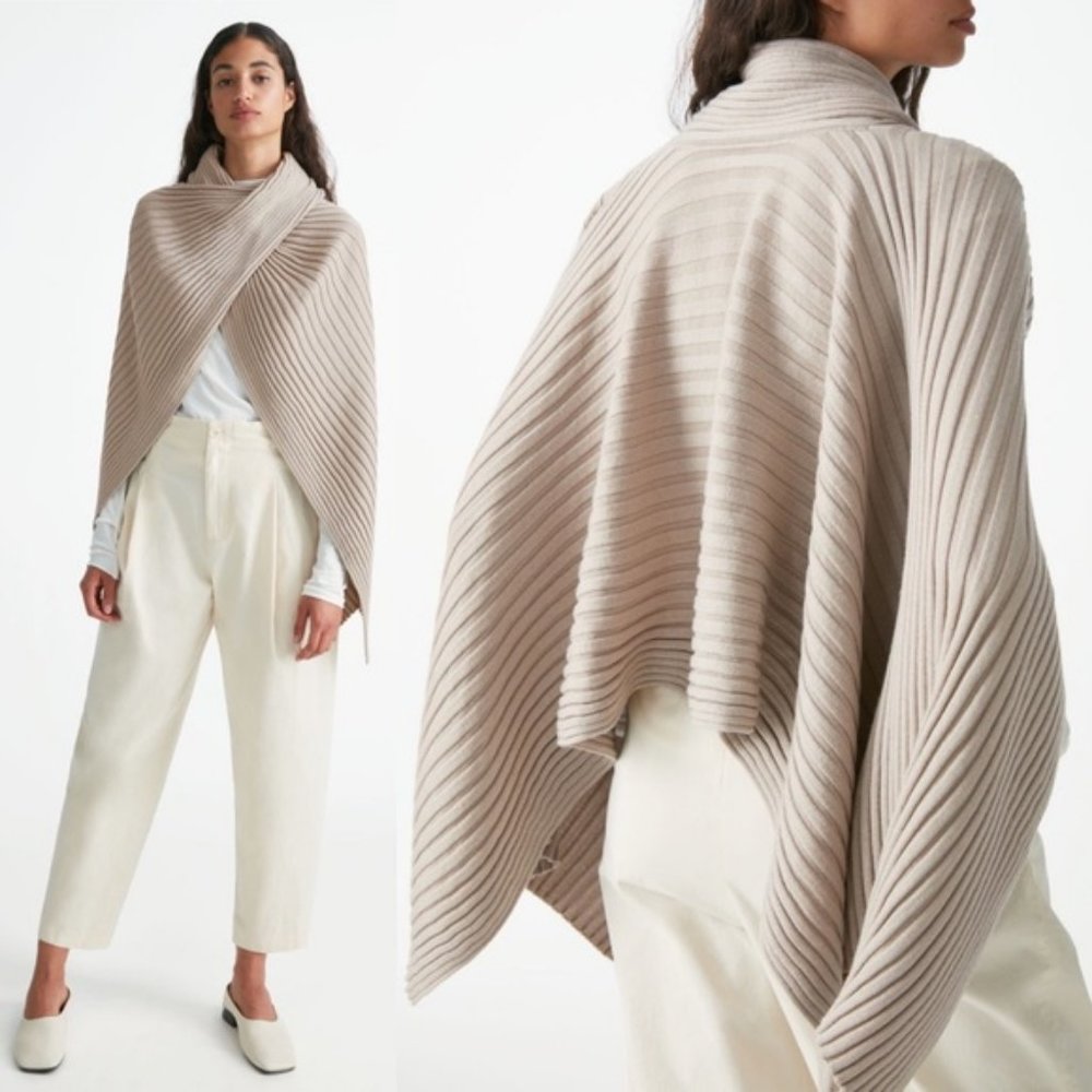 COS Ribbed Beige Wrap - Picture 2 of 9